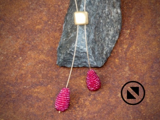 Magnetschließe 750 Gelbgold Rubine